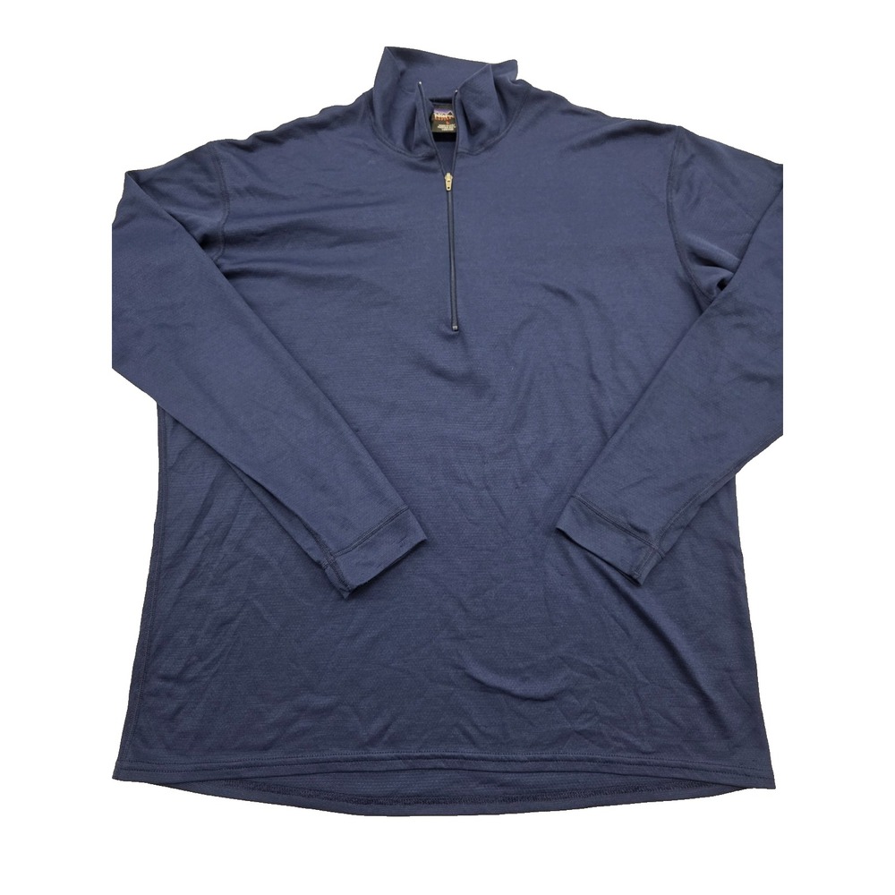 VTG Patagonia Capilene Mens Blue Long Sleeve Base Layer Shirt Made in USA - L